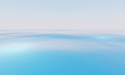 穏やかなきれいな青の水面