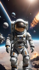 Fototapeta premium astronaut in space