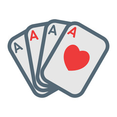 トランプ、エースを表すカラースタイルのアイコン