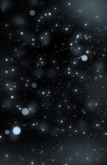 Obraz premium Abstract night sky background with twinkling stars and bokeh effect, dark space concept