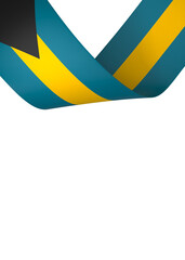 The Bahamas flag element design national independence day banner ribbon png
