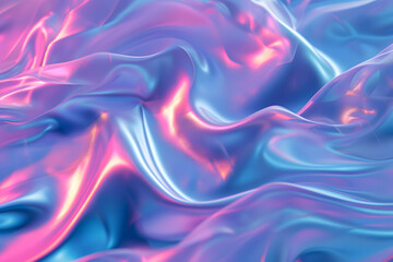 Obraz premium Flowing Waves of Purple: Abstract Silk Texture with Soft Motion and Elegant Design in Blue and Pink Tones