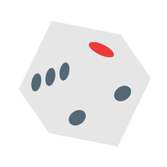 サイコロを表すカラースタイルのアイコン