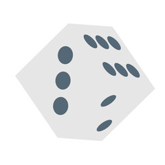 サイコロを表すカラースタイルのアイコン