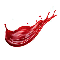 Ketchup splash, sauce splash isolated on transparent or white background