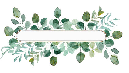 search bar made from eucalyptus green leaves