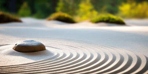 Fototapeta na wymiar Tranquil Zen Harmony: A Serene Japanese Garden of Calmness and Balance