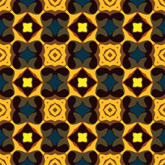 indian block abstract flower batik ornament