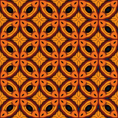 indian block abstract flower batik ornament