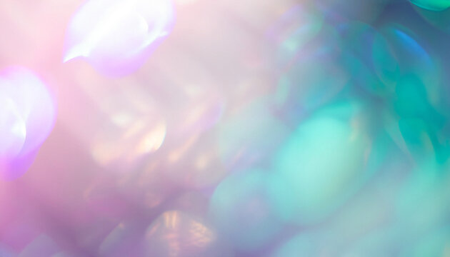 Abstract blurred pearl background with shimmering hues of lilac, turquoise, mauve and cream colors