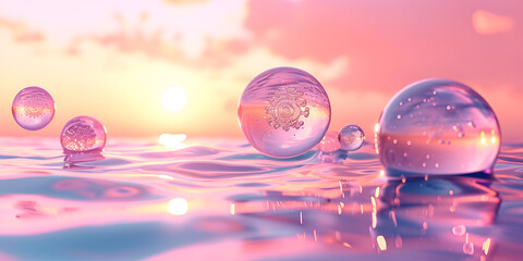 Surreal 3d render scene abstract background wallpaper |  How Cosmetic Essence Bubbles Can Boost Your Beauty Routine