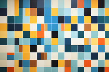 blue and white squares