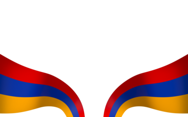 Armenia flag element design national independence day banner ribbon png
