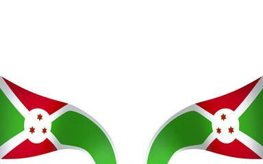 Burundi flag element design national independence day banner ribbon png
