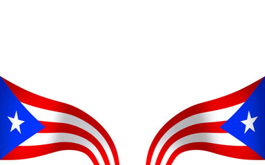 Puerto Rico flag element design national independence day banner ribbon png
