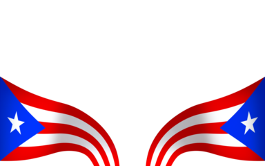 Puerto Rico flag element design national independence day banner ribbon png
