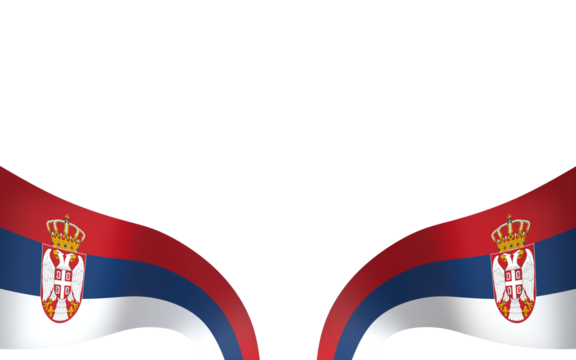 Serbia flag element design national independence day banner ribbon png
