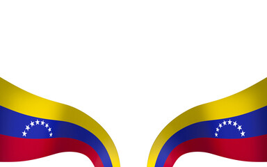 Venezuela flag element design national independence day banner ribbon png
