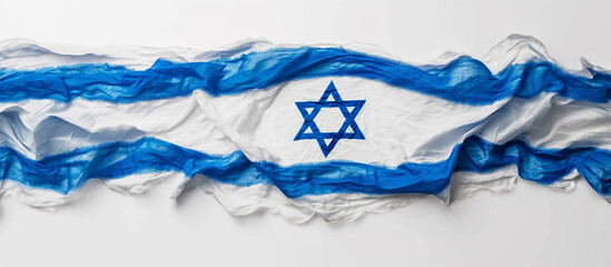 flag of Israel for a banner. white background