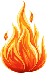 Flaming Fun: A Cartoon Illustration of Fire