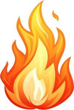 Flaming Fun: A Cartoon Illustration of Fire