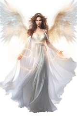 Heavenly Angel with Halo, AI Generated