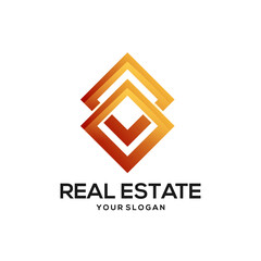 Real Estate logo design illustration