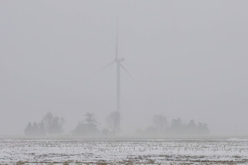 Michigan windmill farm, Cloudy Day