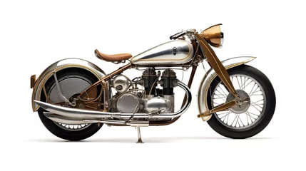 Cercles muraux Moto Vintage Motorcycle Cruising on Open Road - AI Generated