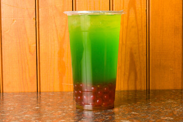 Green apple bubble tea