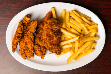 chicken fingers and French fries