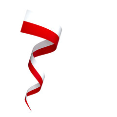 Poland flag element design national independence day banner ribbon png
