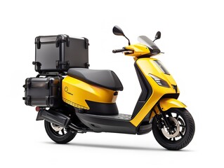 Obraz premium Modern Electric Scooter Zooming in City - AI Generated