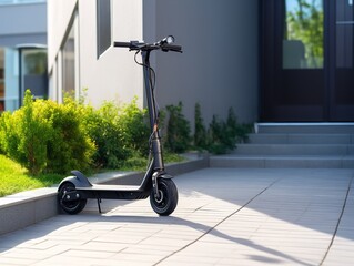 Modern Electric Scooter Zooming in City - AI Generated