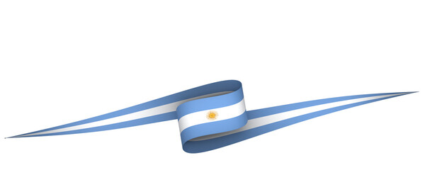 Argentina flag element design national independence day banner ribbon png
