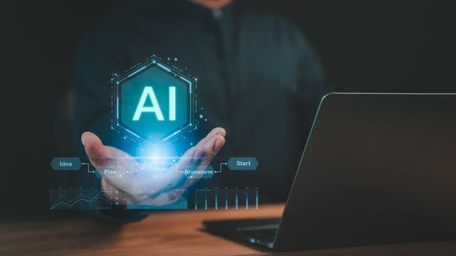 Business technology concept of connection and networking, AI technology, internet of things. Technology big data and business process strategy, Financial management and digital smart industry. - Powered by Adobe