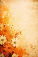 amber abstract floral background with natural grunge textures