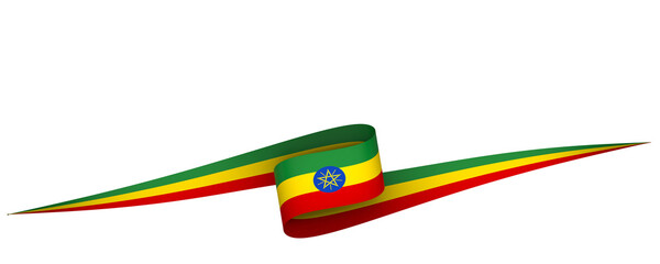 Ethiopia flag element design national independence day banner ribbon png
