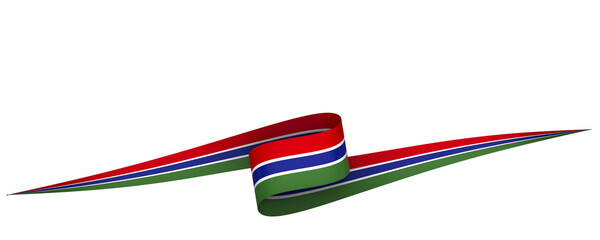 Obraz na płótnie Canvas The Gambia flag element design national independence day banner ribbon png 