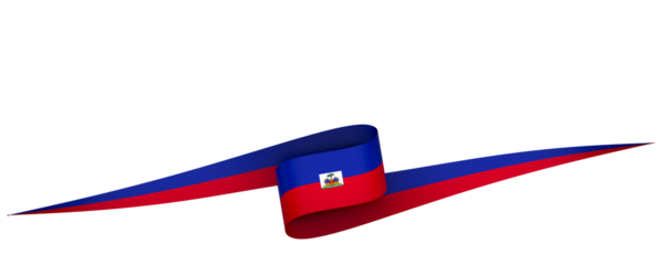Haiti flag element design national independence day banner ribbon png
