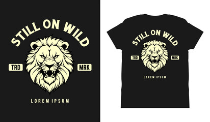 vintage lion t-shirt design