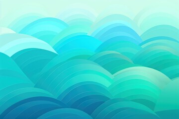 Fototapeta na wymiar Aqua gradient colorful geometric abstract circles and waves pattern background