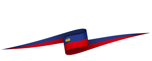Liechtenstein flag element design national independence day banner ribbon png
