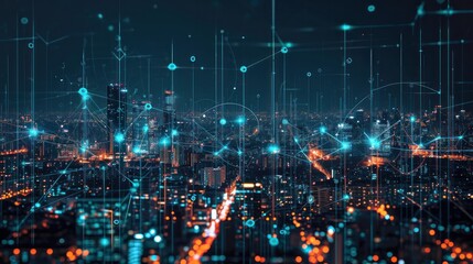 Obraz premium 5G, 6G, Big data wireless network, high speed internet, cloud computing or connect diagram technology, Data storage, service, synchronize, online, financial, Connectivity global, smart city, Gen AI