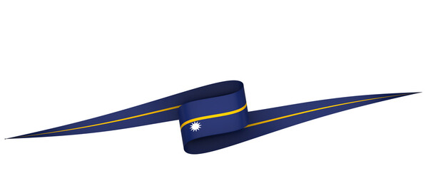 Nauru flag element design national independence day banner ribbon png
