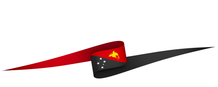 Papua New Guinea flag element design national independence day banner ribbon png
