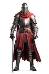 Obraz premium Gallant Medieval Knight, AI Generated