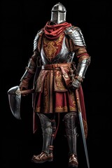 Obraz premium Gallant Medieval Knight, AI Generated