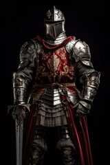 Gallant Medieval Knight, AI Generated