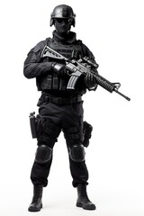 Fototapeta premium Dedicated Police Officer on Duty, AI Generated